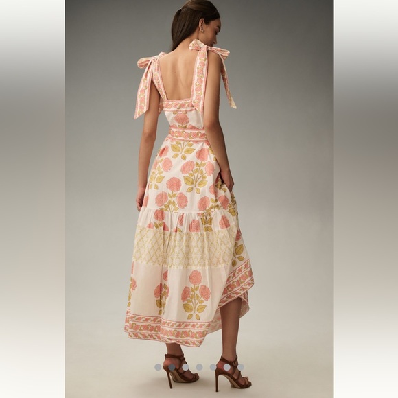 ***Anthropologie NWT Sue Sartor Tie-Shoulder Sundress size XSP. - Picture 3 of 11